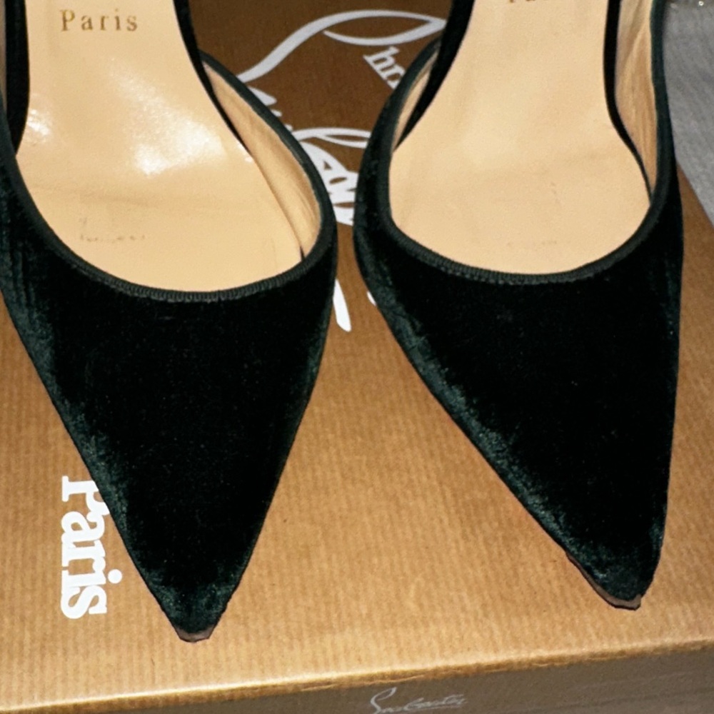 Christian Louboutin Ibiza 100 Velluto Stampato/GG 39 - Picture 5 of 7